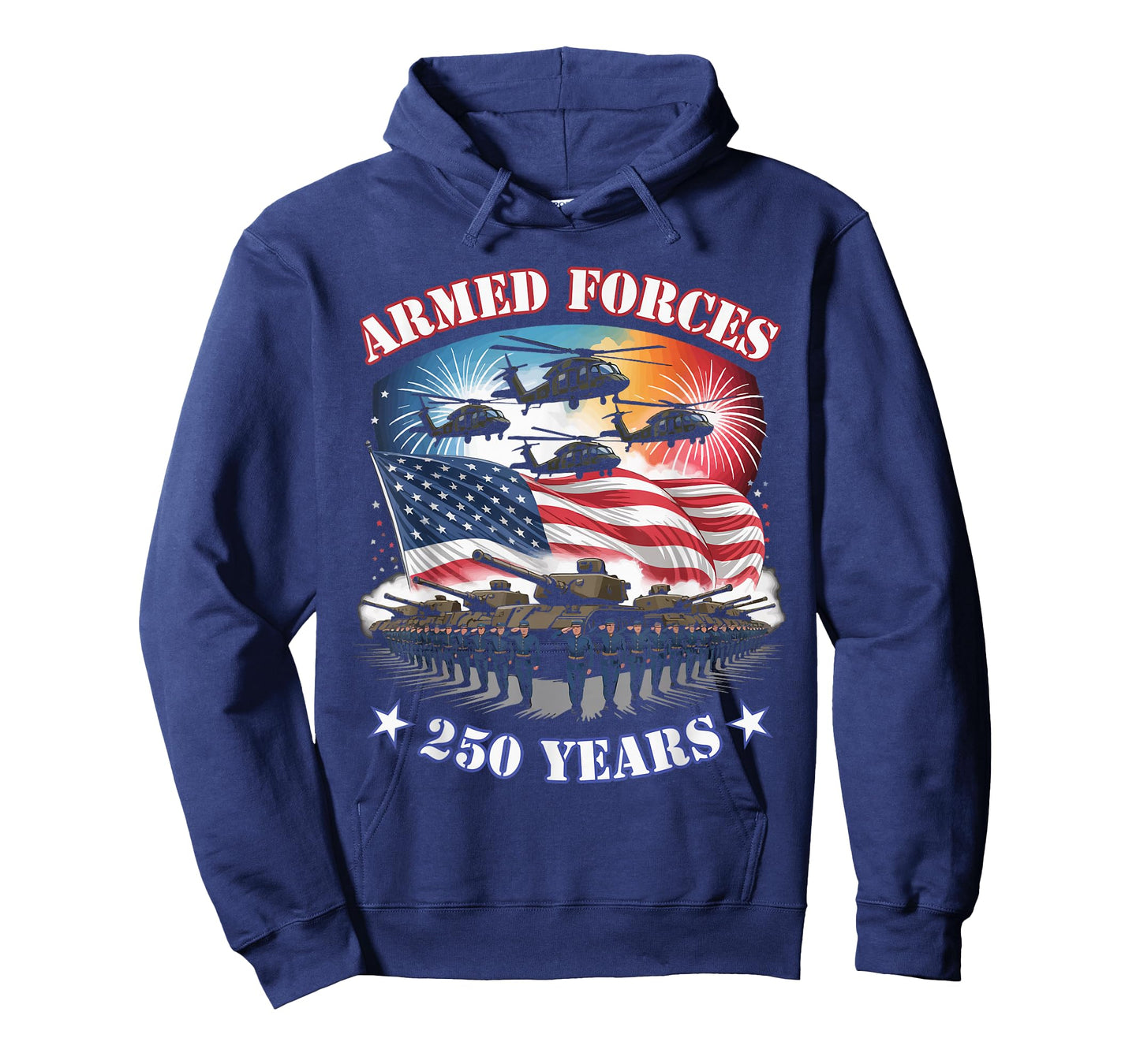 United States Military Parade Patriot Armed Forces 250 Years T-Shirt