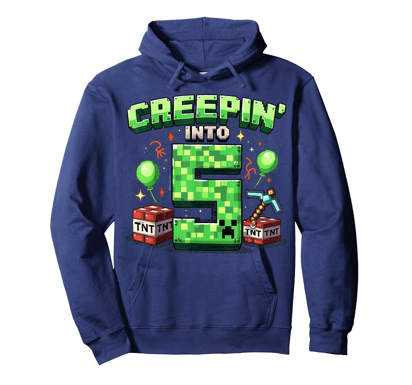It's My 5th Birthday Boy Gamer Creepin’ Into 5 Gamer Pixel T-Shirt