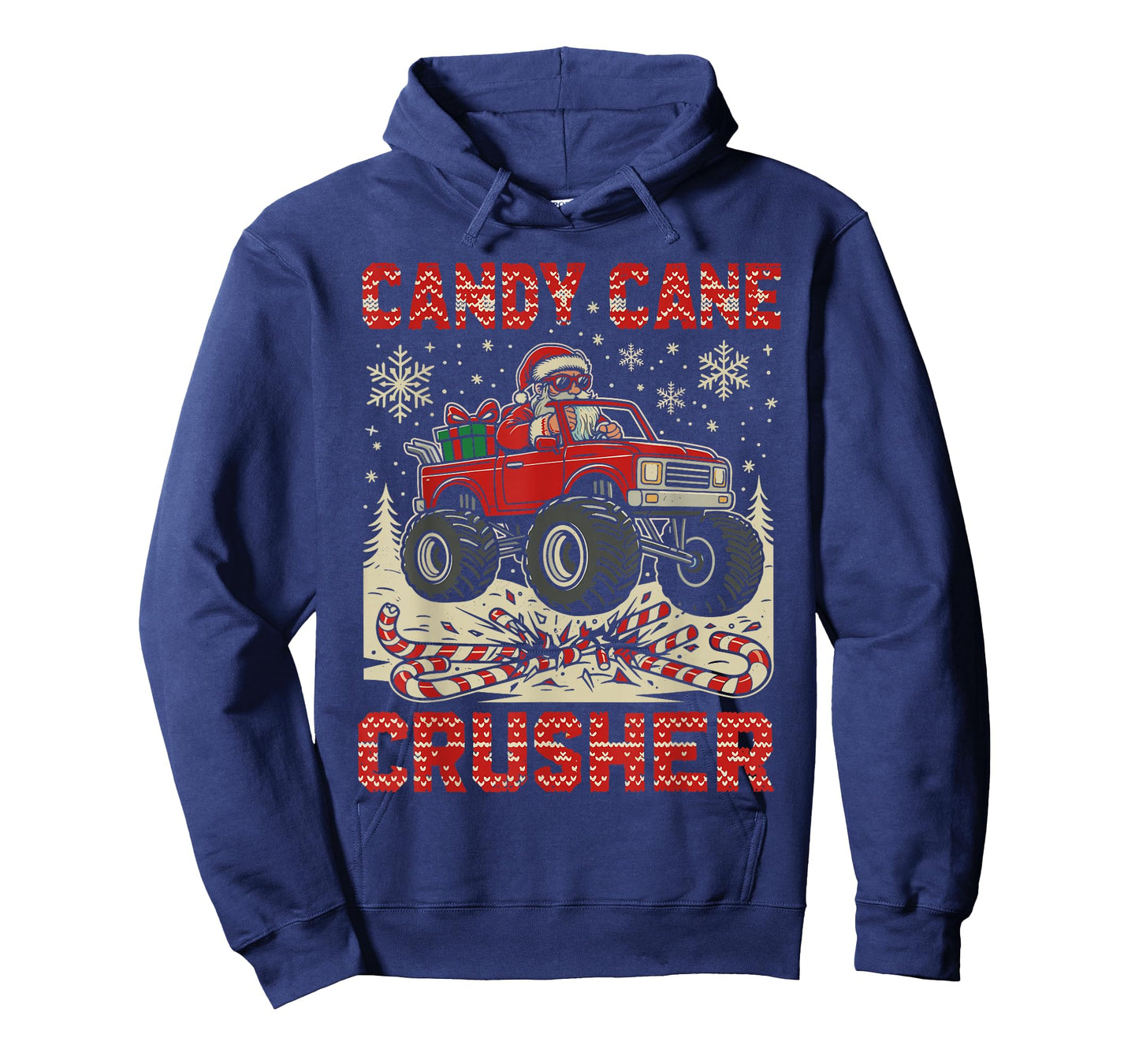 Toddler Christmas Pajamas, Monster Truck Candy Cane Crusher T-Shirt