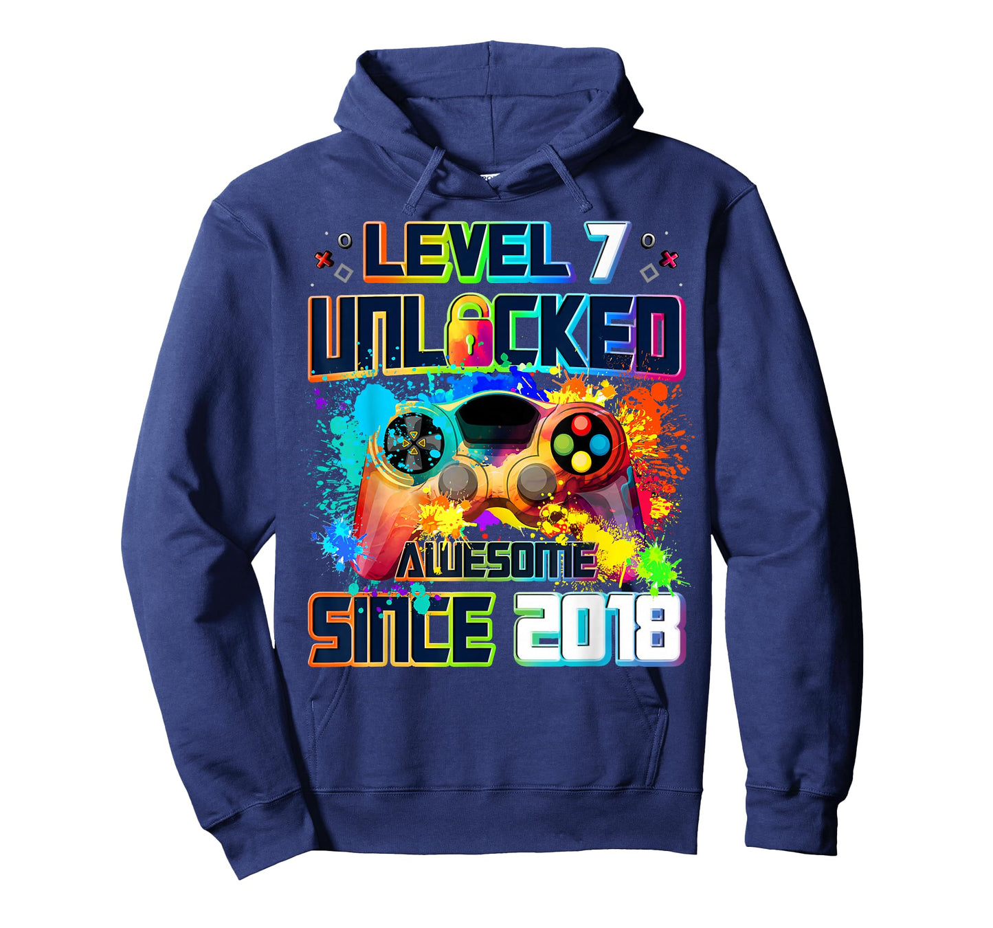 Level 7 Unlocked 7 Year Old Video Gamer 7th Birthday Gift T-Shirt