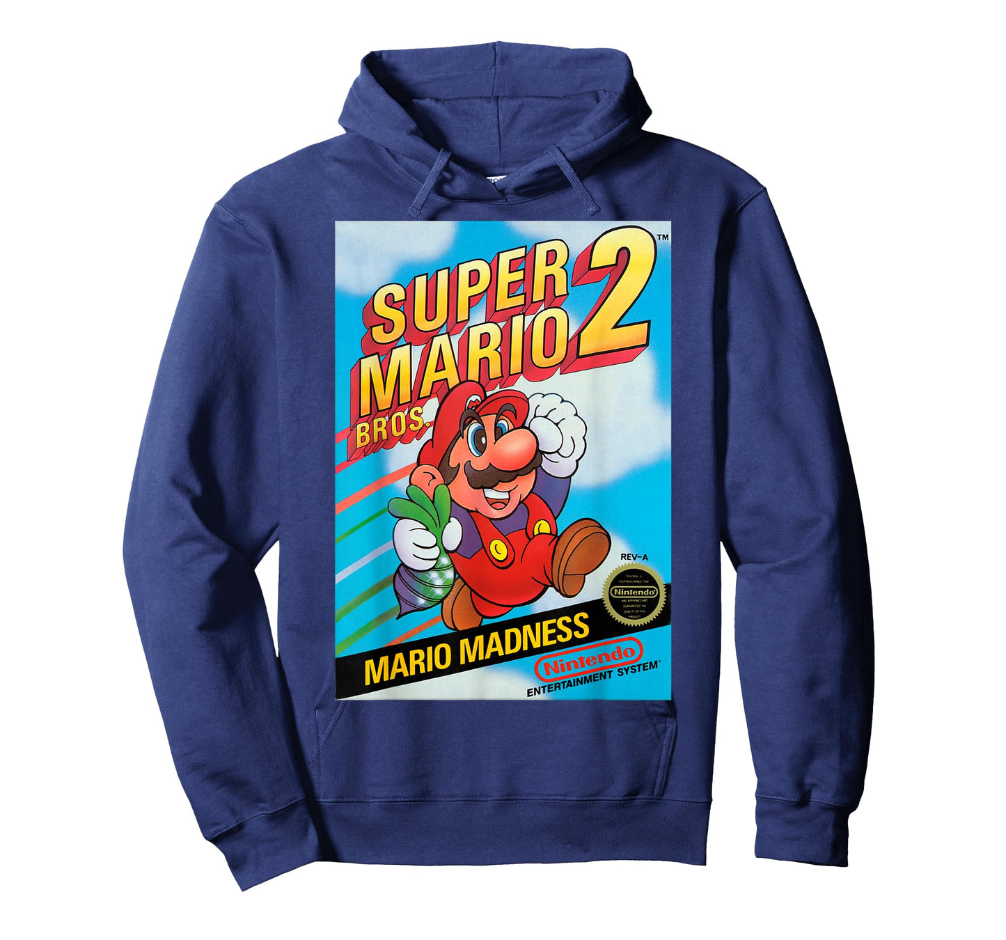 Super Mario Bros 2 Retro Box Art Graphic T-Shirt T-Shirt