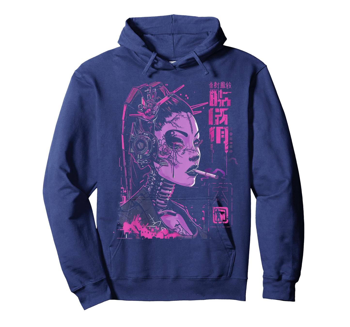 Anime Japanese Goth Cyberpunk Punk Futuristic Art T-Shirt