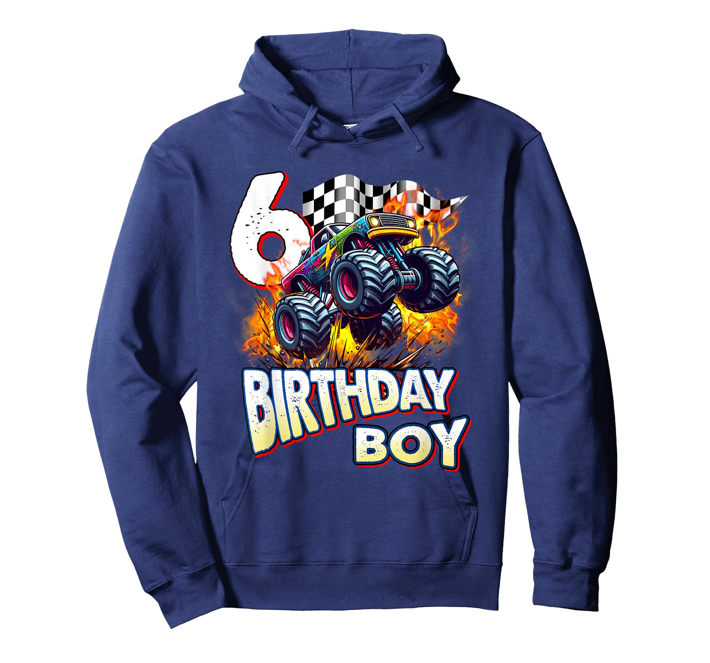 Birthday Monster Truck 6 Year Old Boys 6th Party Born 2019 T-Shirt