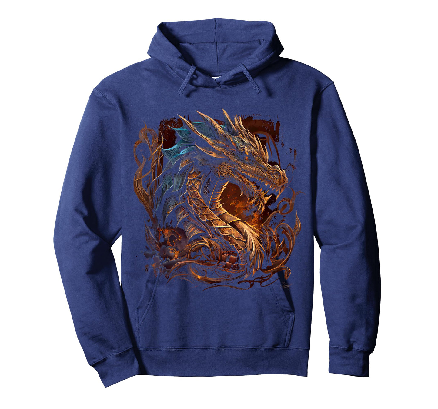 Beautiful Vintage Dragon Lover Fantasy Art Cool Illustration T-Shirt
