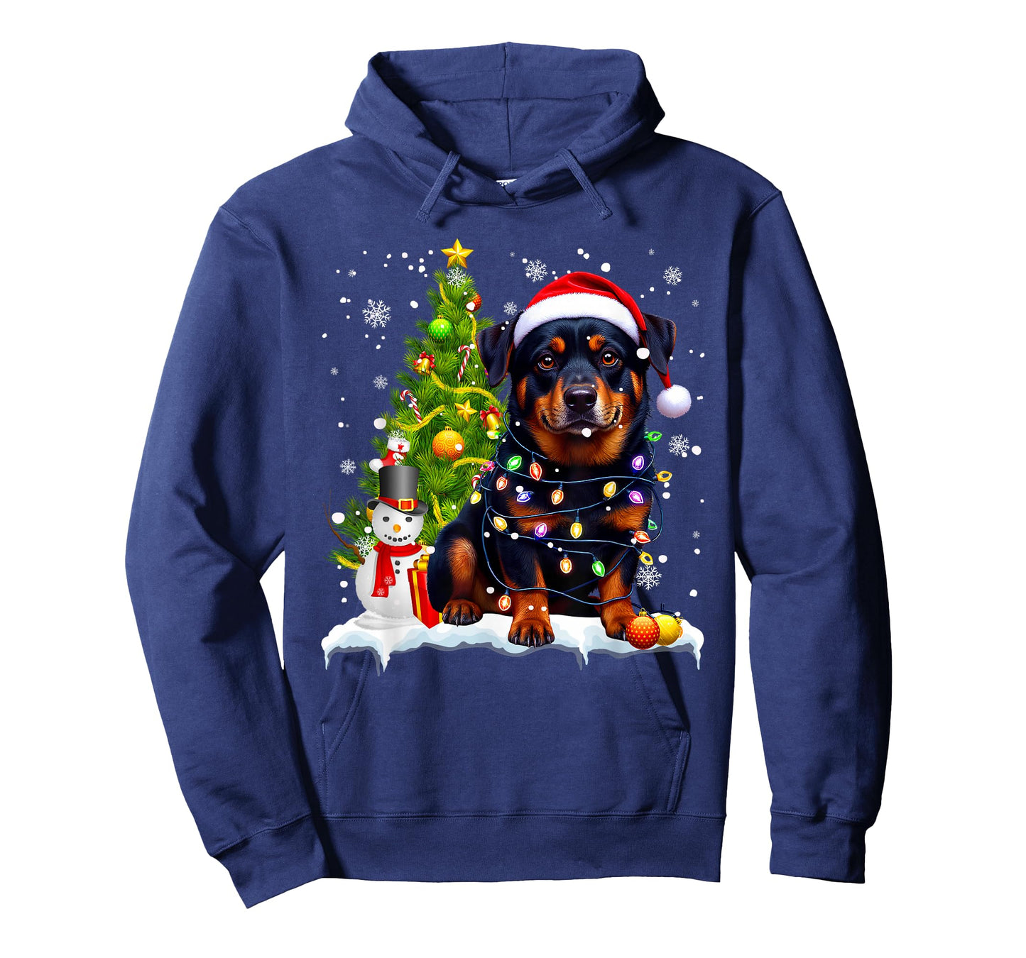 Christmas Dog Rottweiler Santa Xmas Wiener Women Men Kids T-Shirt