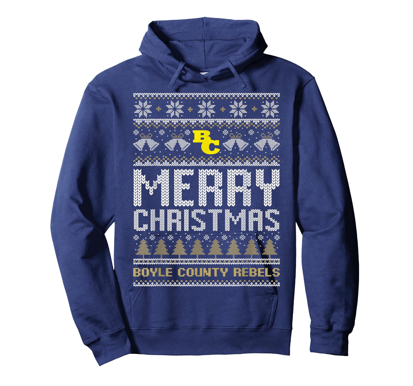 Boyle County Rebels Logo Merry Christmas Ugly Sweater HS T-Shirt