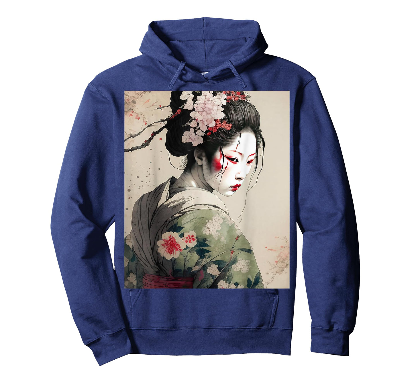 Beautiful Japanese Dark Geisha Sakura Blossoms Kimono T-Shirt
