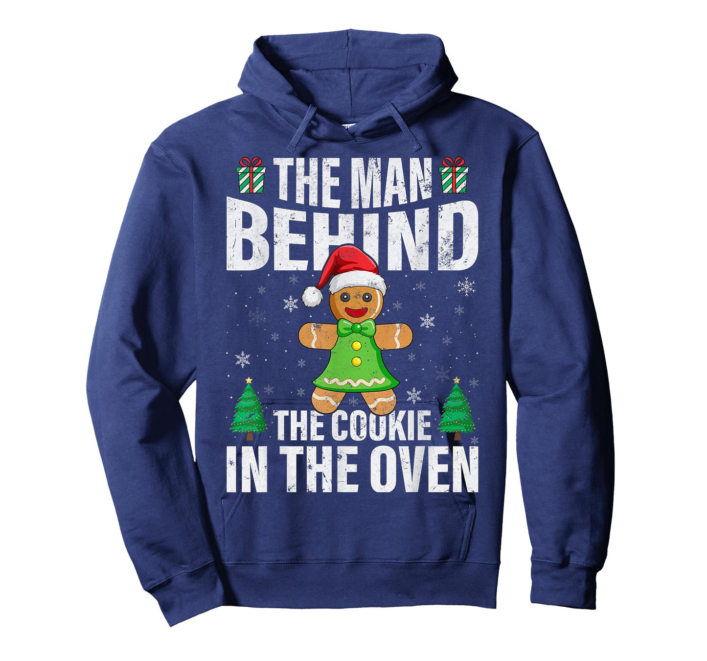 Christmas Pregnancy Man Behind Cookie Dad to Be Xmas Pajamas T-Shirt
