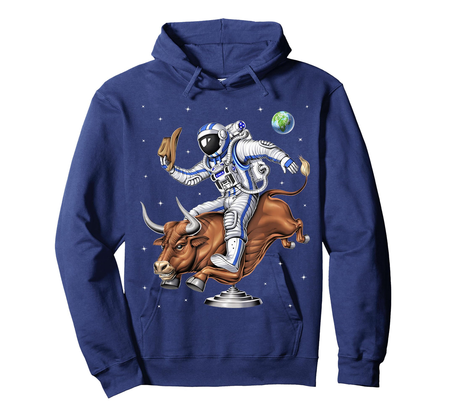 Space Astronaut Cowboy Riding Rodeo Bull Western Country T-Shirt