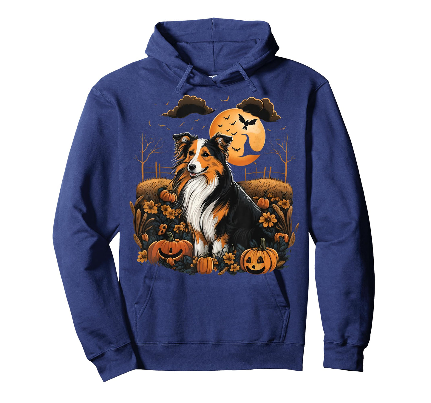 Pumpkin Shetland Sheepdog costume on Sheltie Halloween T-Shirt for Men Women Kids