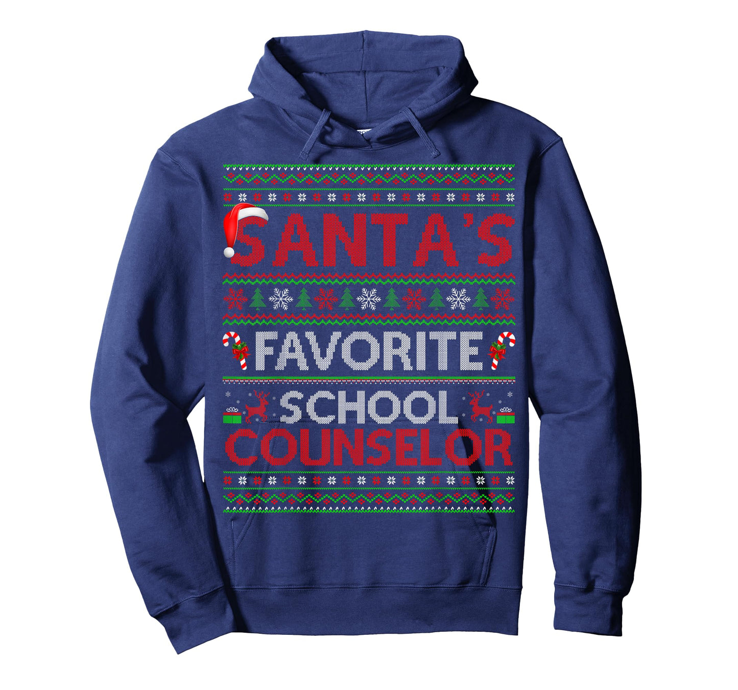 Santa Favorite School Counselor Ugly Christmas Sweaters Xmas T-Shirt