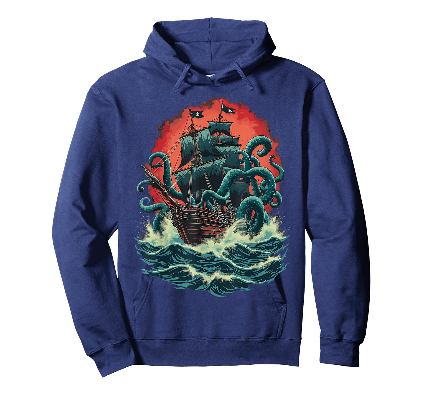 Pirate Ship Kraken Ocean Battle Giant Octopus Sea Monster T-Shirt