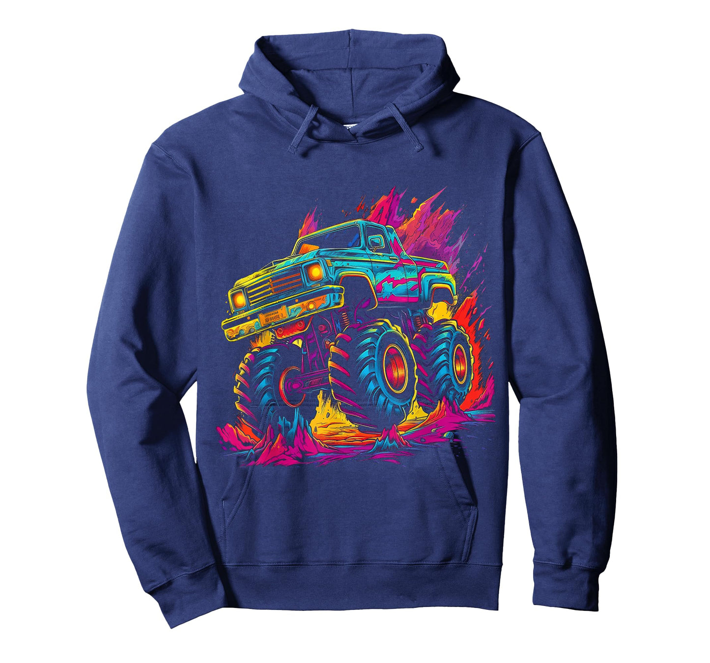Retro Vintage Monster Truck Retro Sunset Monster Truck Boys T-Shirt