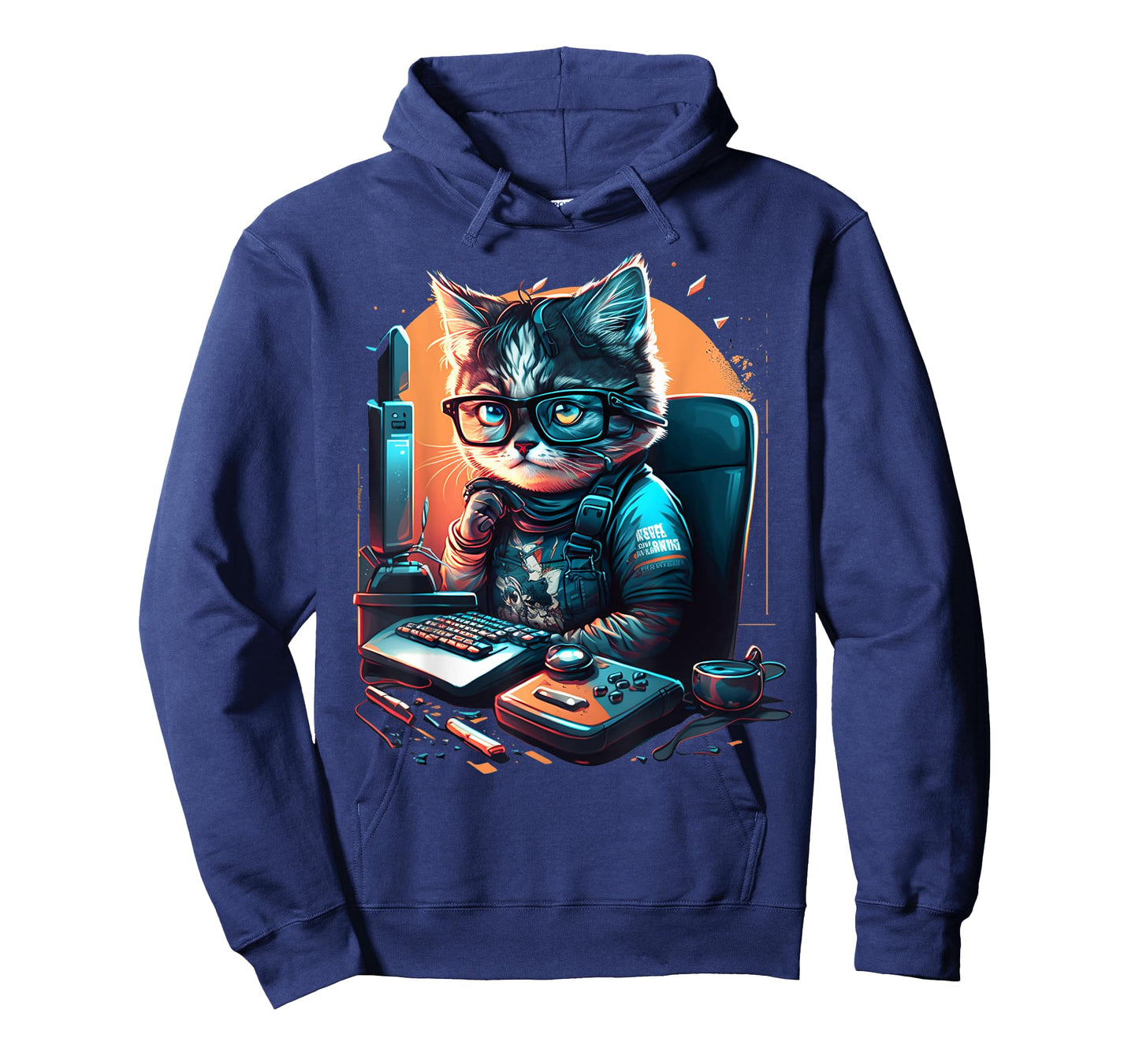 Cat Work On Computers with glasses cute cats Computer Nerd T-Shirt
