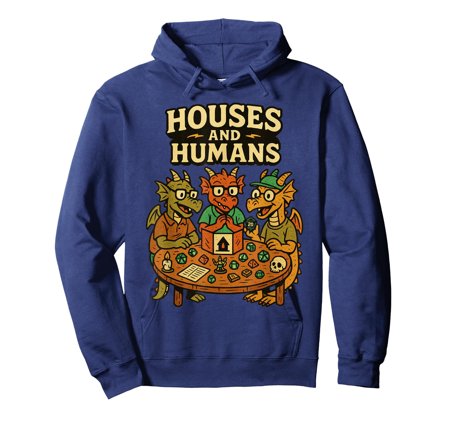 Houses and Humans Funny Geeky RPG Nerd Gamers Men Women Kids T-Shirt