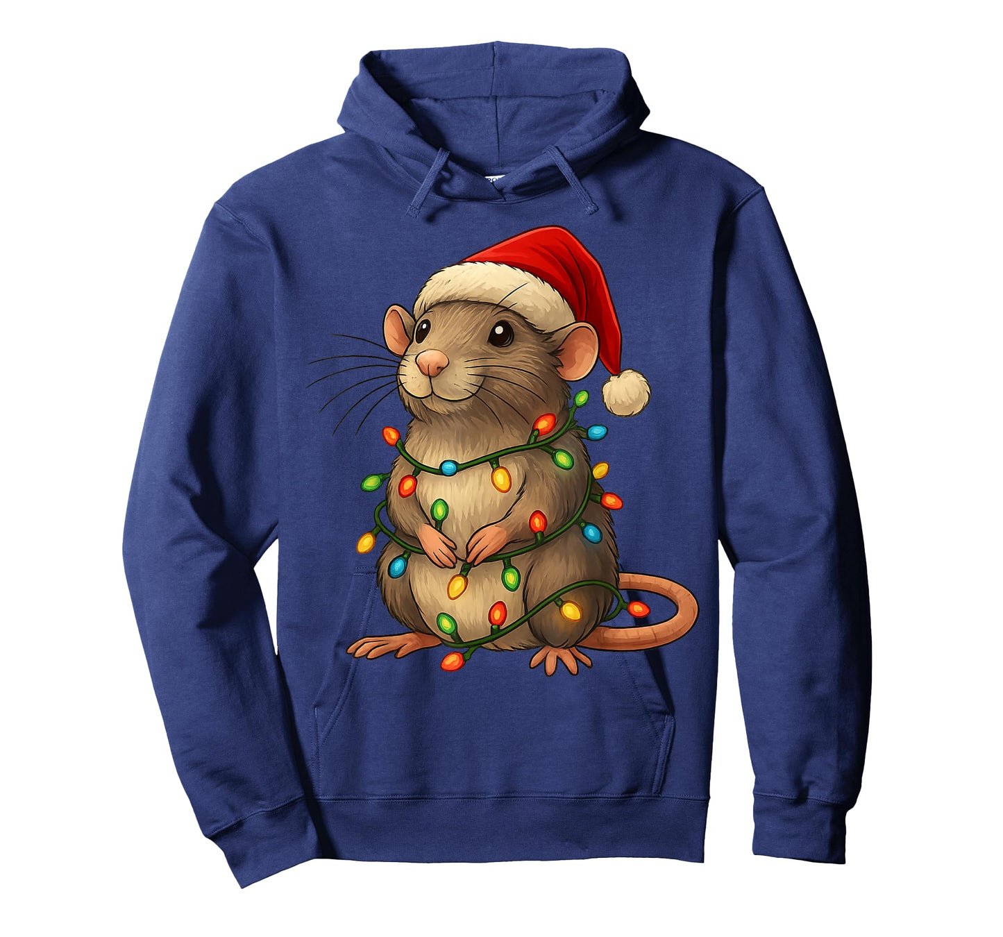 Rat Christmas Pajama Funny Xmas Lights Animals Lover Women T-Shirt