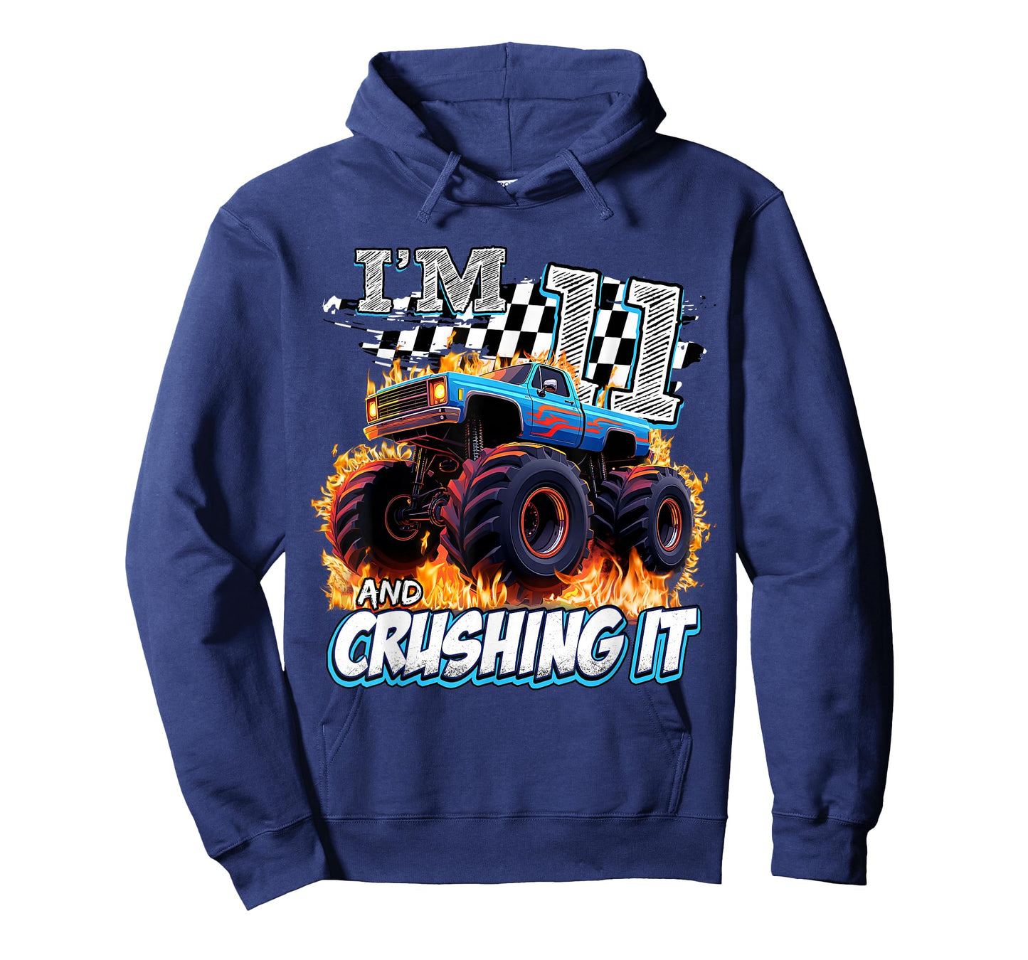 11 Year Old Boys Monster Truck It's My 11th Birthday Party T-Shirt