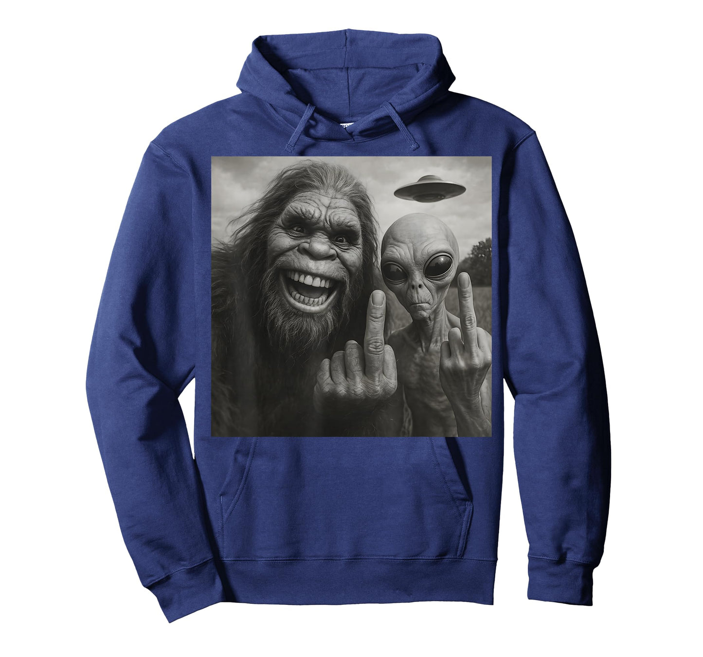 Bigfoot Alien Middle Finger T-Shirt