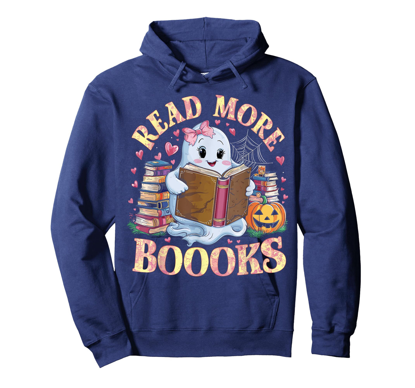 Cute Books Ghost Read More Booooks Funny Teacher Halloween T-Shirt for Men Women Kids