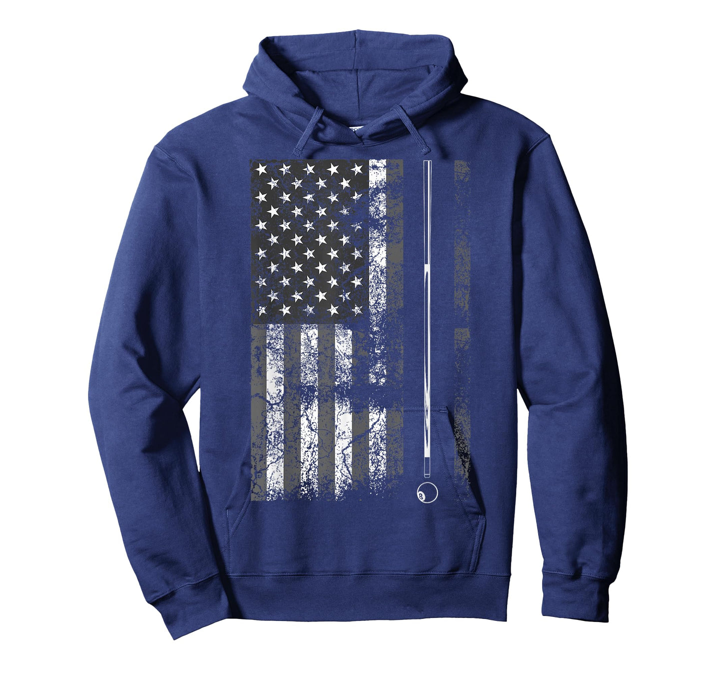 American Flag Billiard Stick Cute Table Game Funny USA Gift T-Shirt
