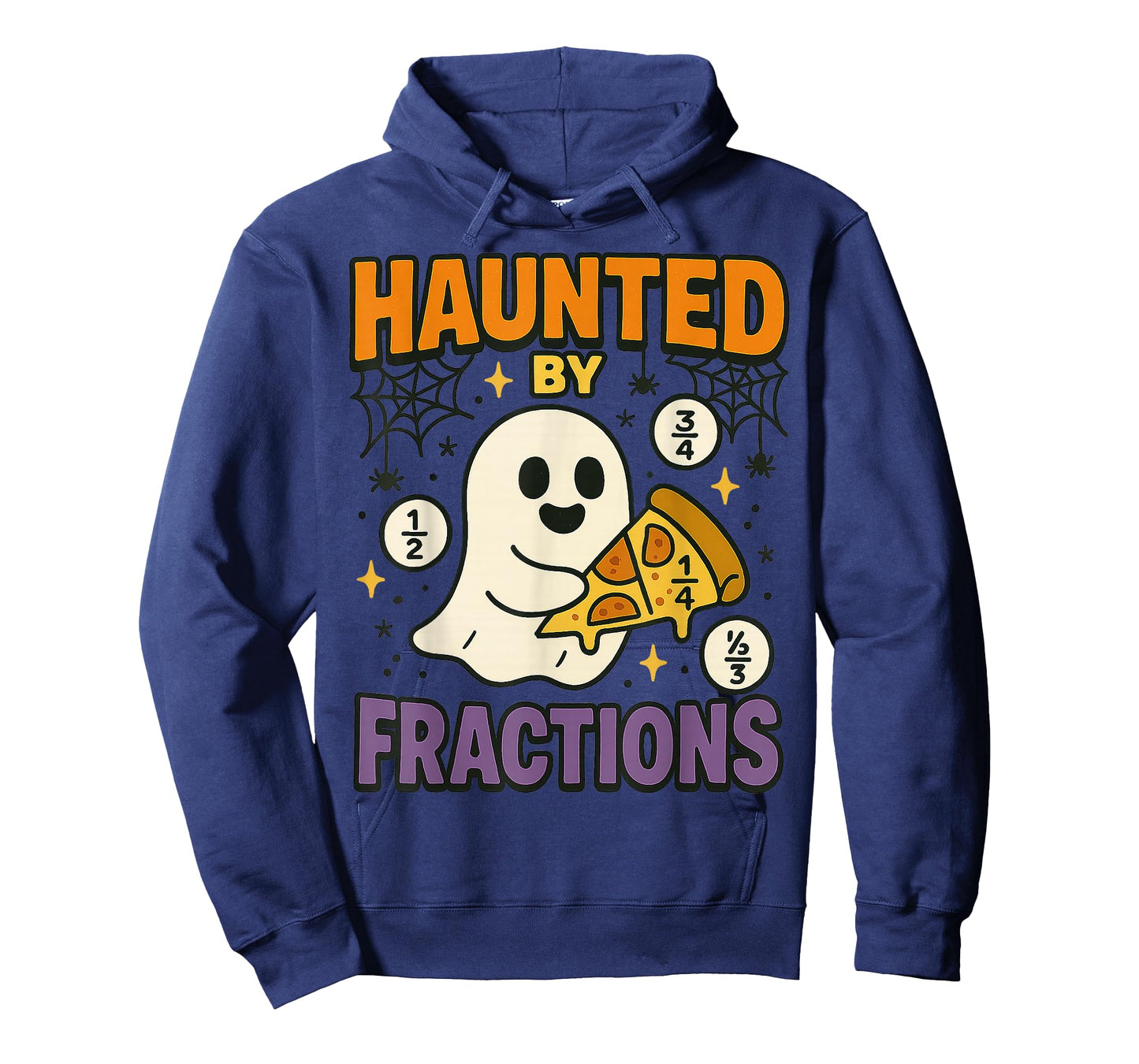Haunted by Fractions Funny Math Halloween Teacher Design T-Shirt