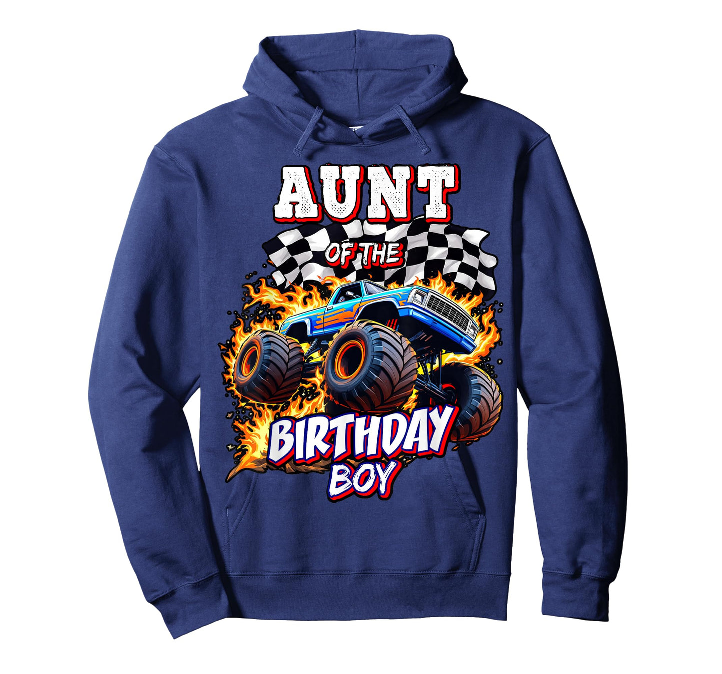 Aunt of the Birthday Boy Monster Truck Birthday Party T-Shirt