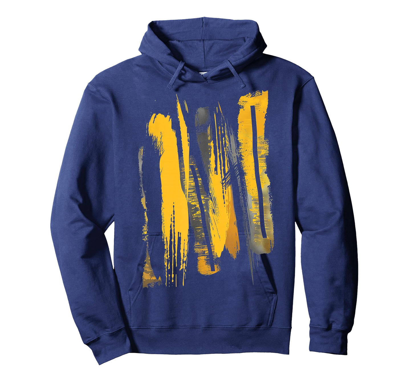 Black And Yellow Brushstrokes Graphic T-Shirt