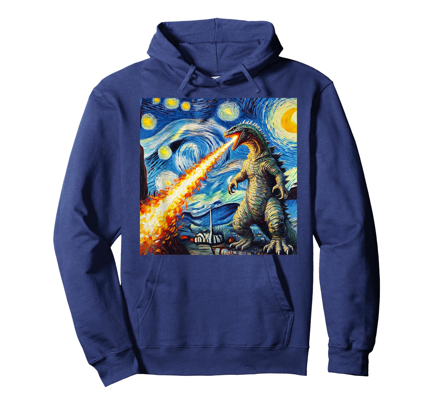 Japanese Monster Kaiju Van Gogh Starry Night T-Shirt