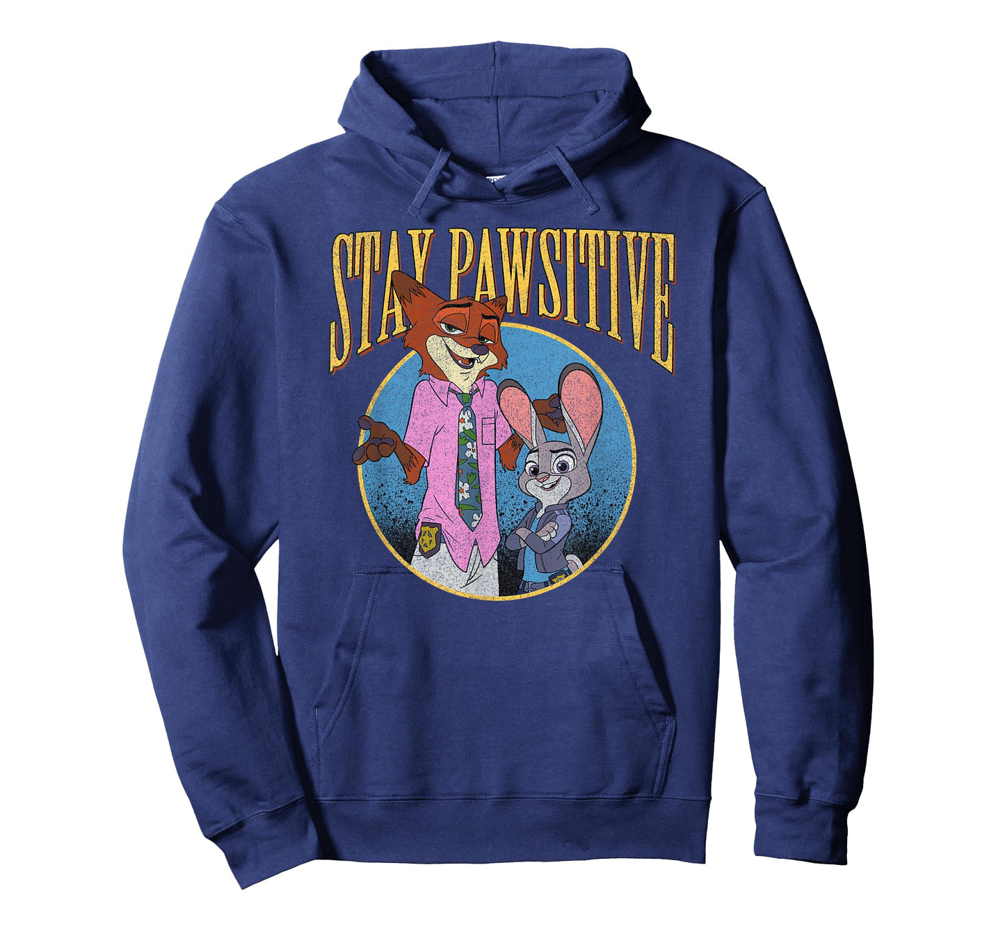 Disney Zootopia 2 Stay Pawsitive Distressed Portrait T-Shirt