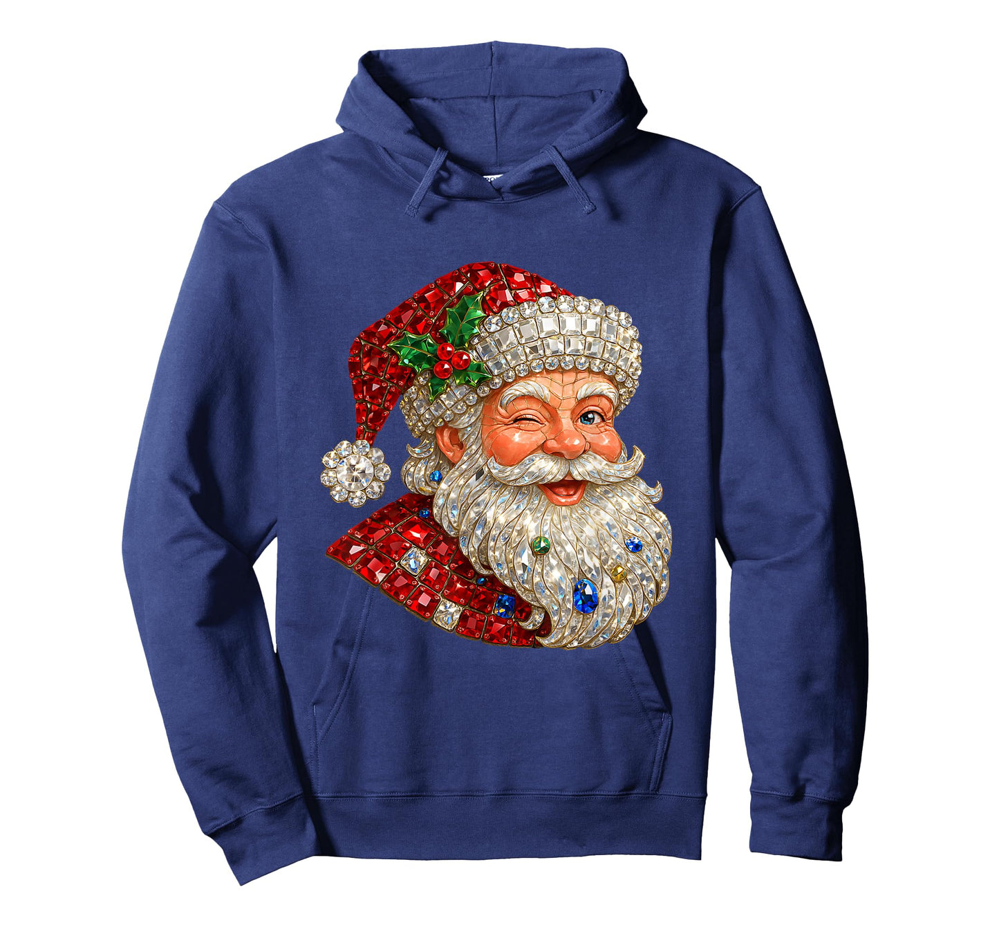 Pink Sparkle Santa Christmas Aesthetic Design T-Shirt