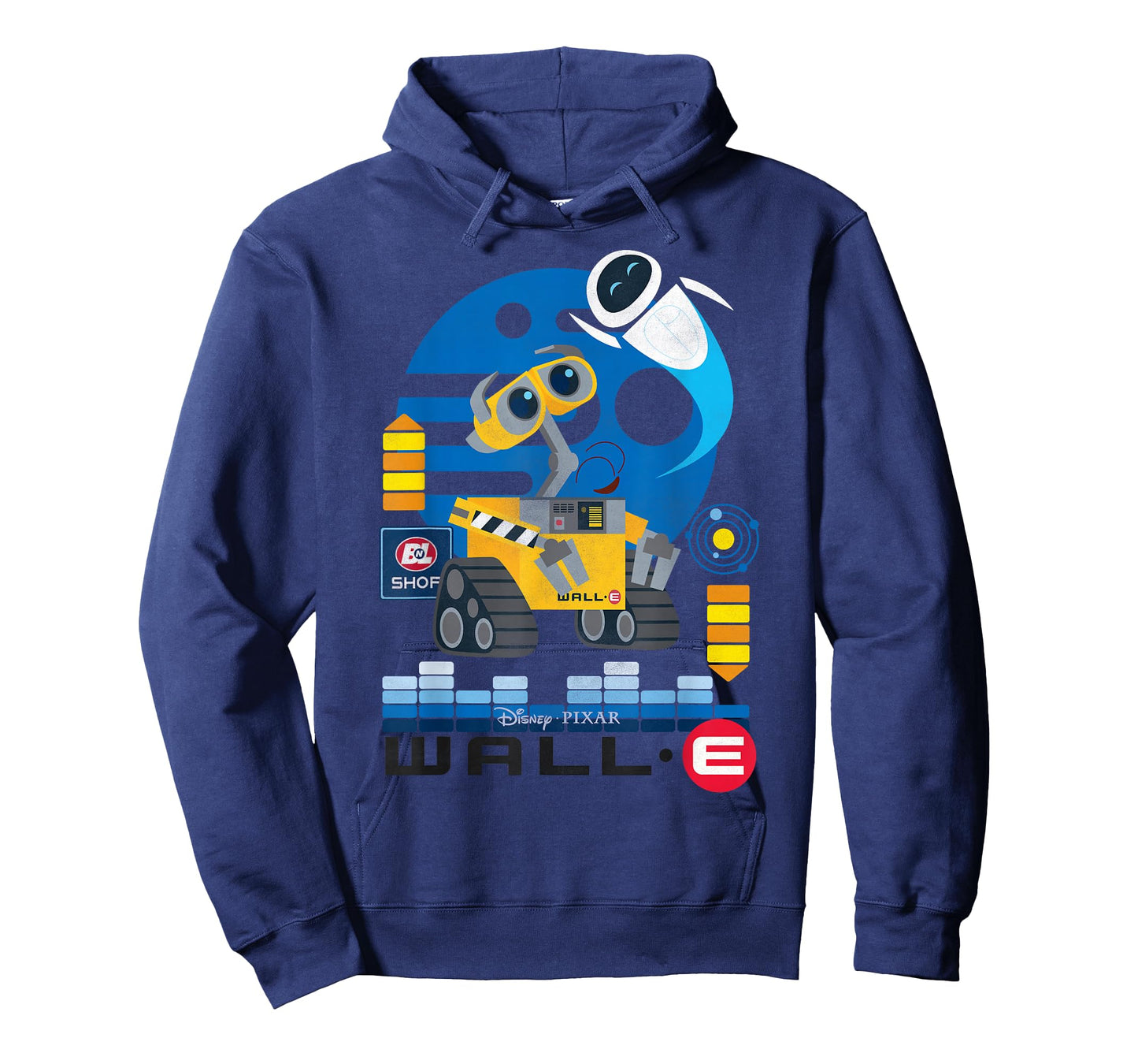 Disney Pixar Wall-E and EVE Distressed Friendship Portrait T-Shirt Small