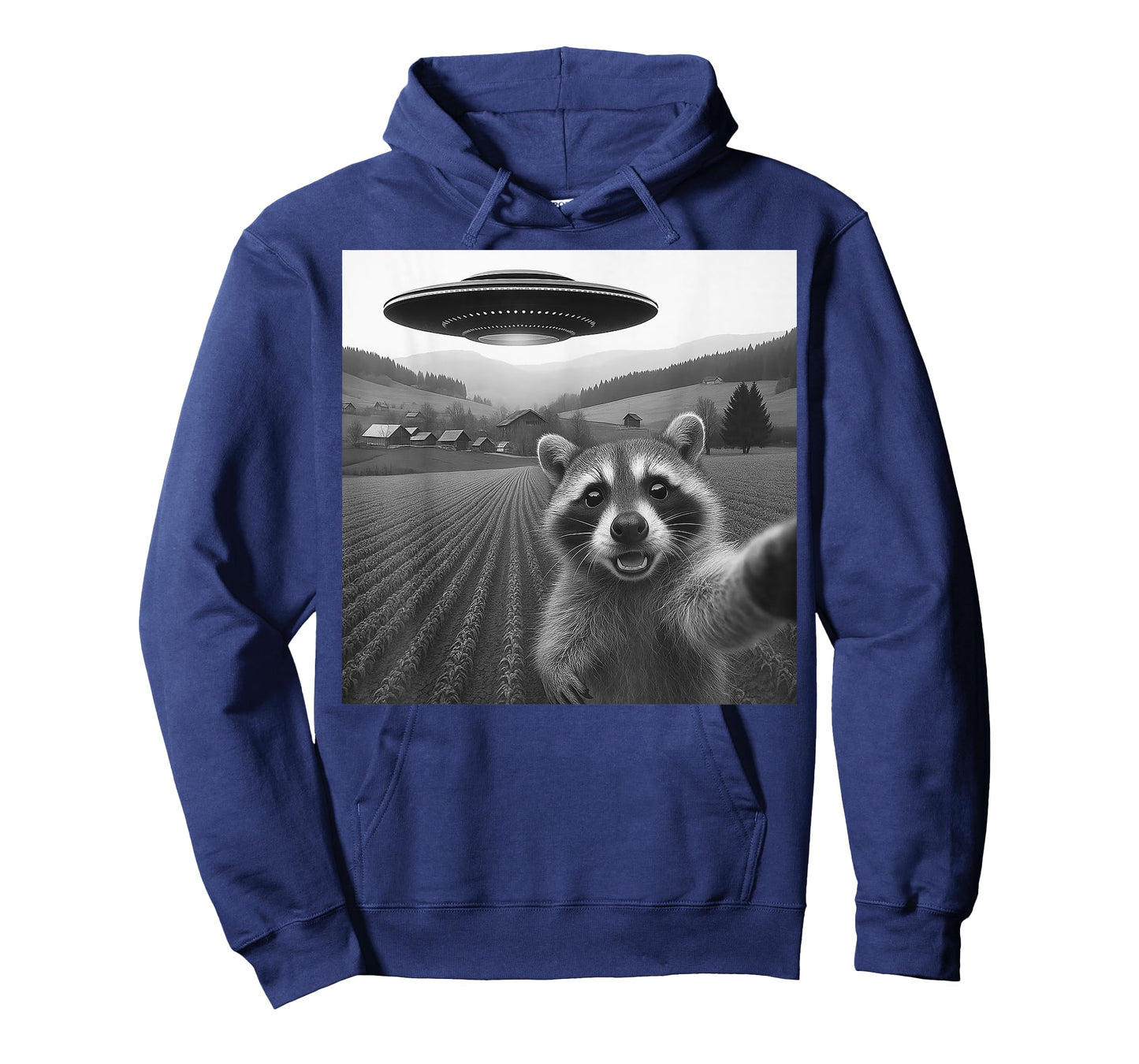 Raccoon Selfie with Alien UFO Funny Gifts for Men Women Kid T-Shirt