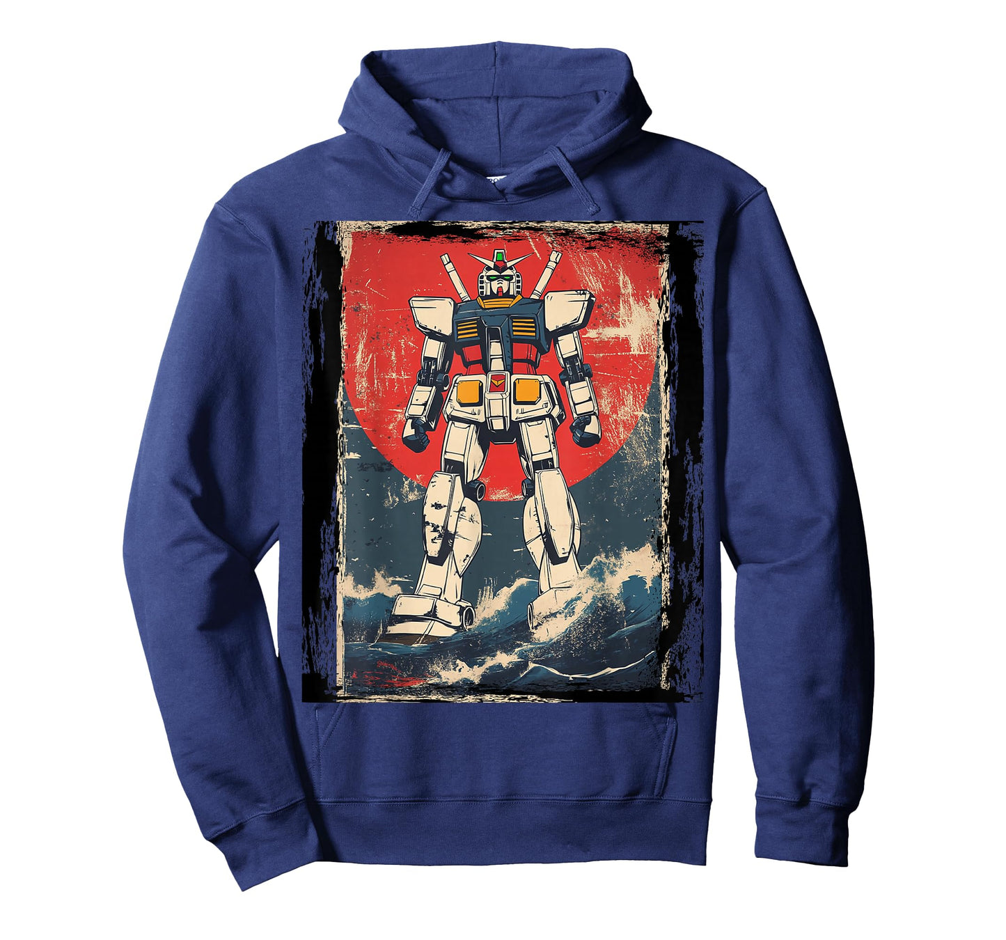Mecha Anime Roboto Japanese Kanagawa Great Wave Manga T-Shirt