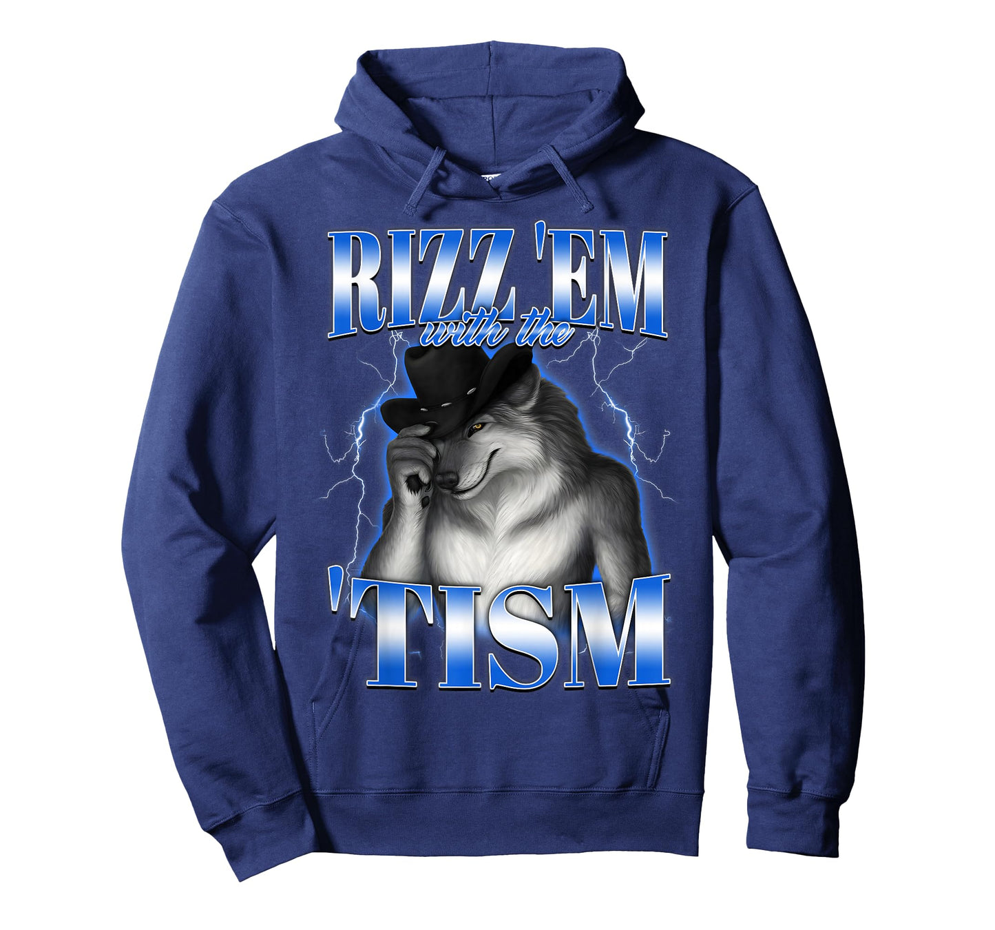 Autism Rizz Em with The Tism Meme Autistic Alpha Wolf Funny T-Shirt