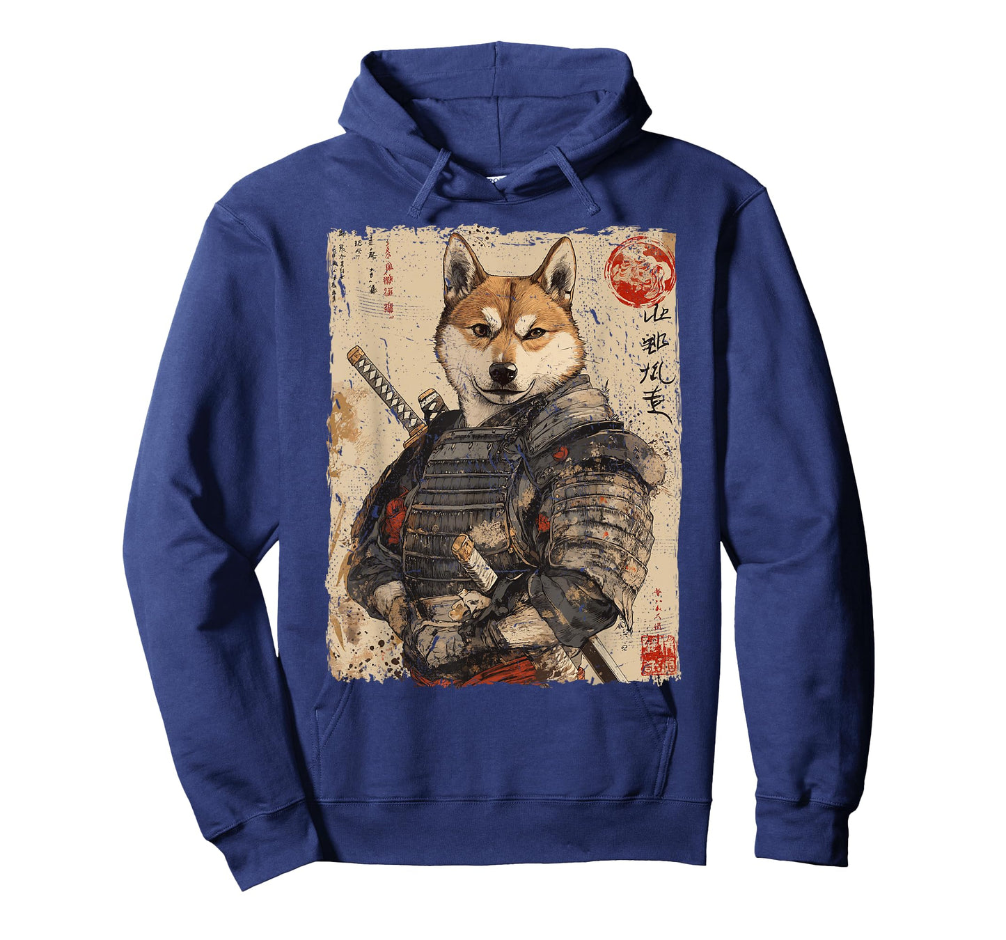 Samurai Dog Warrior Japanese Ukiyo-e Artwork Dog Samurai T-Shirt