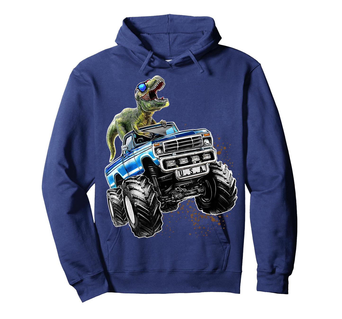T Rex Dinosaur Monster Truck Patriotic Birthday Gift Boys T-Shirt