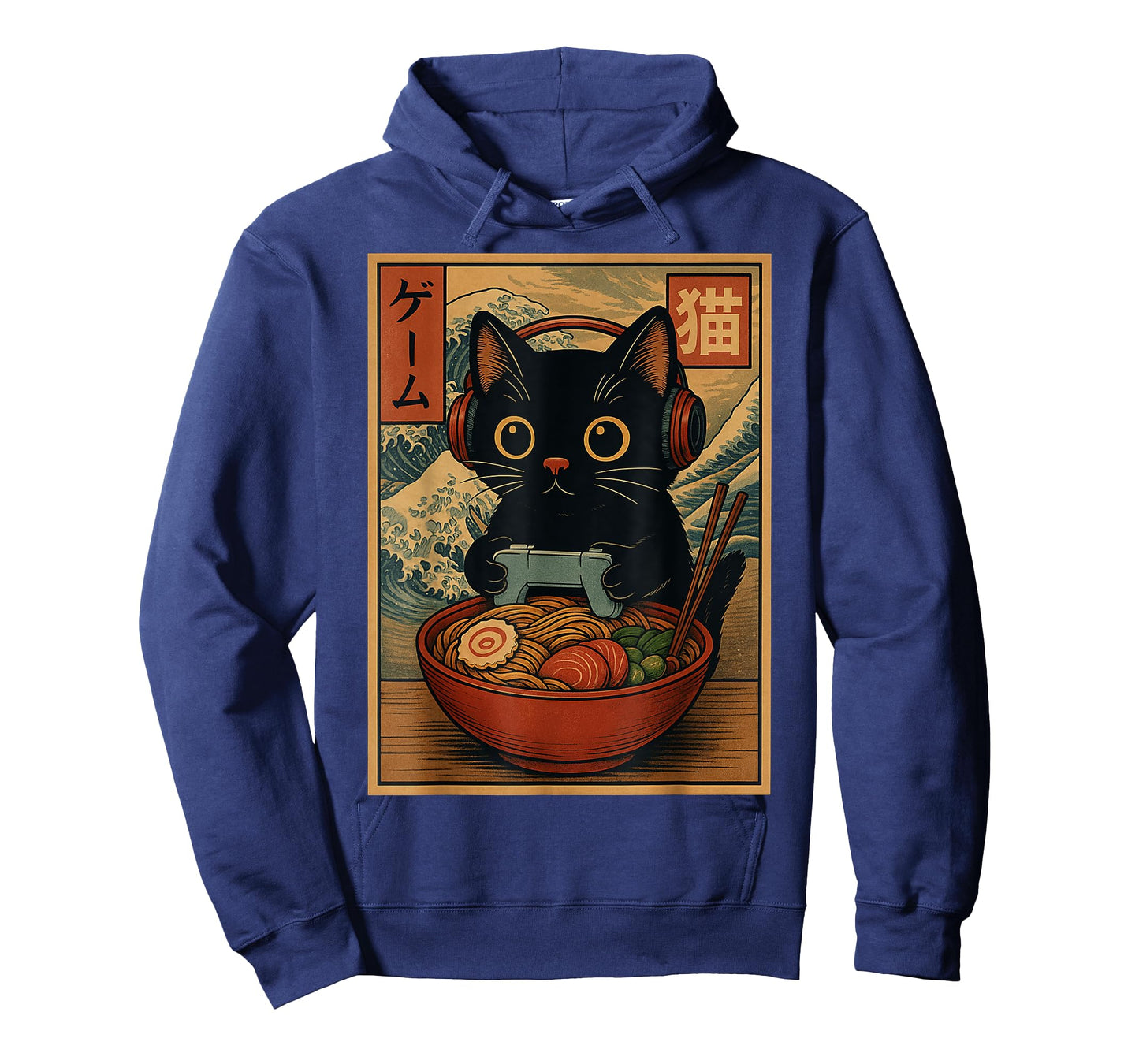 Cute Kawaii Gamer Cat Funny Ramen Retro Japanese Cat Gaming T-Shirt