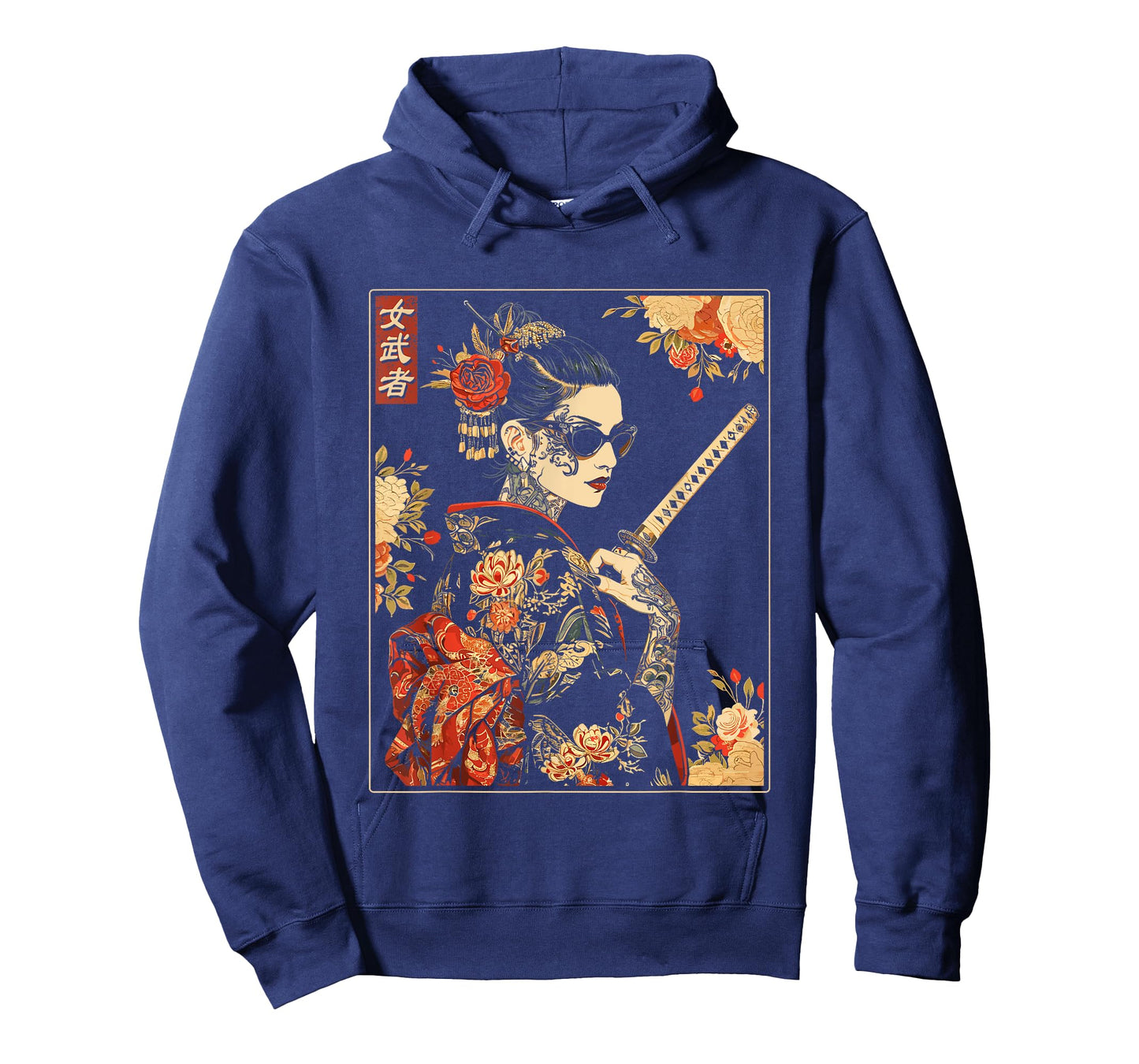 Japanese Gothic Samurai Art Woman With Katana Sword T-Shirt