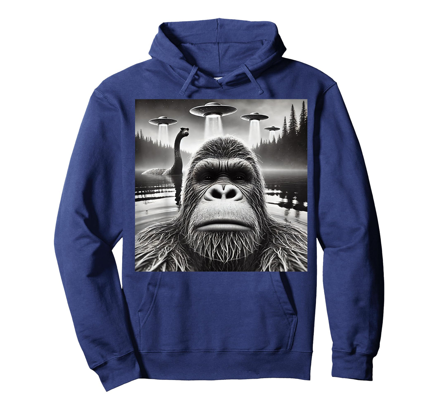 Bigfoot Lock Ness Monster Alien UFO Funny Graphic T-Shirt