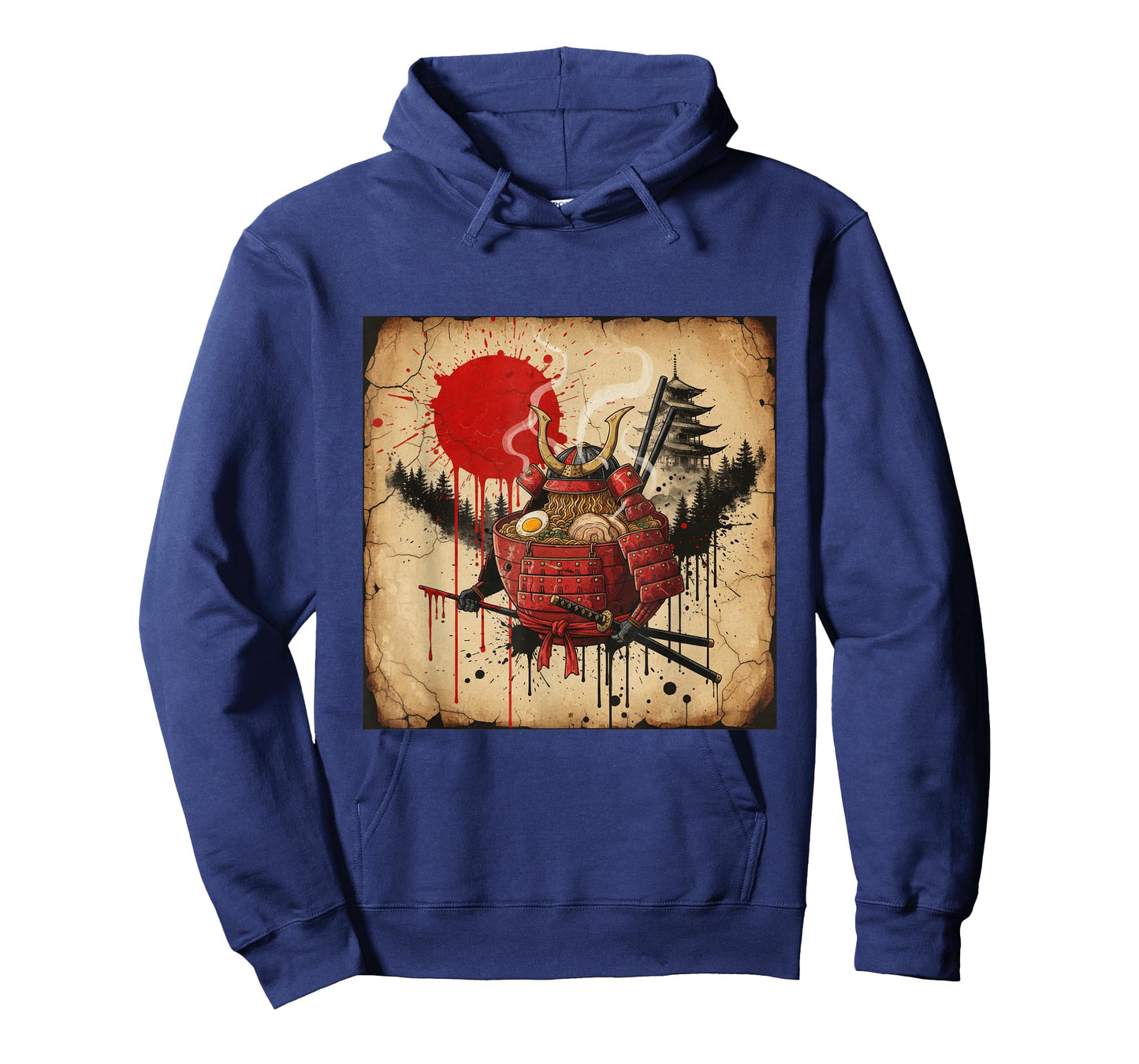 Samurai Ramen Bowl Japanese Parody Warrior Art T-Shirt