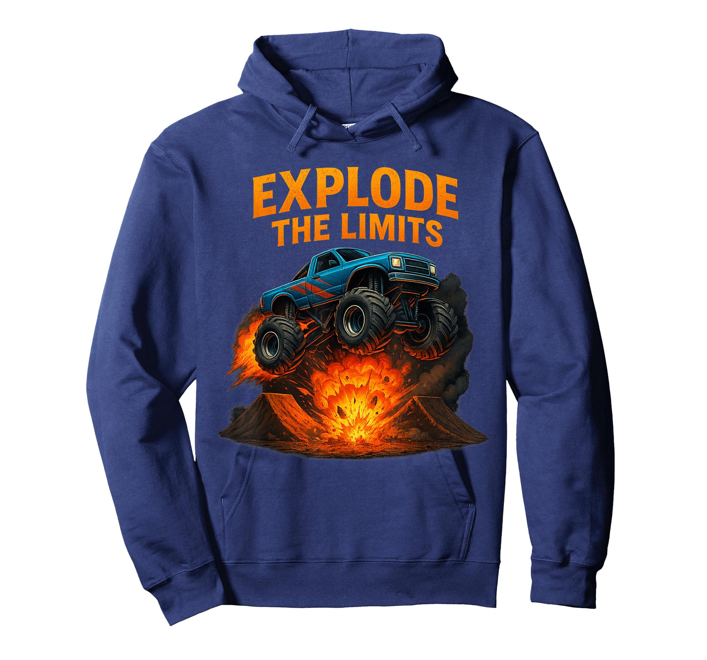Monster Truck Shirt - Explosion Jumps Ramp Men Boys T-Shirt