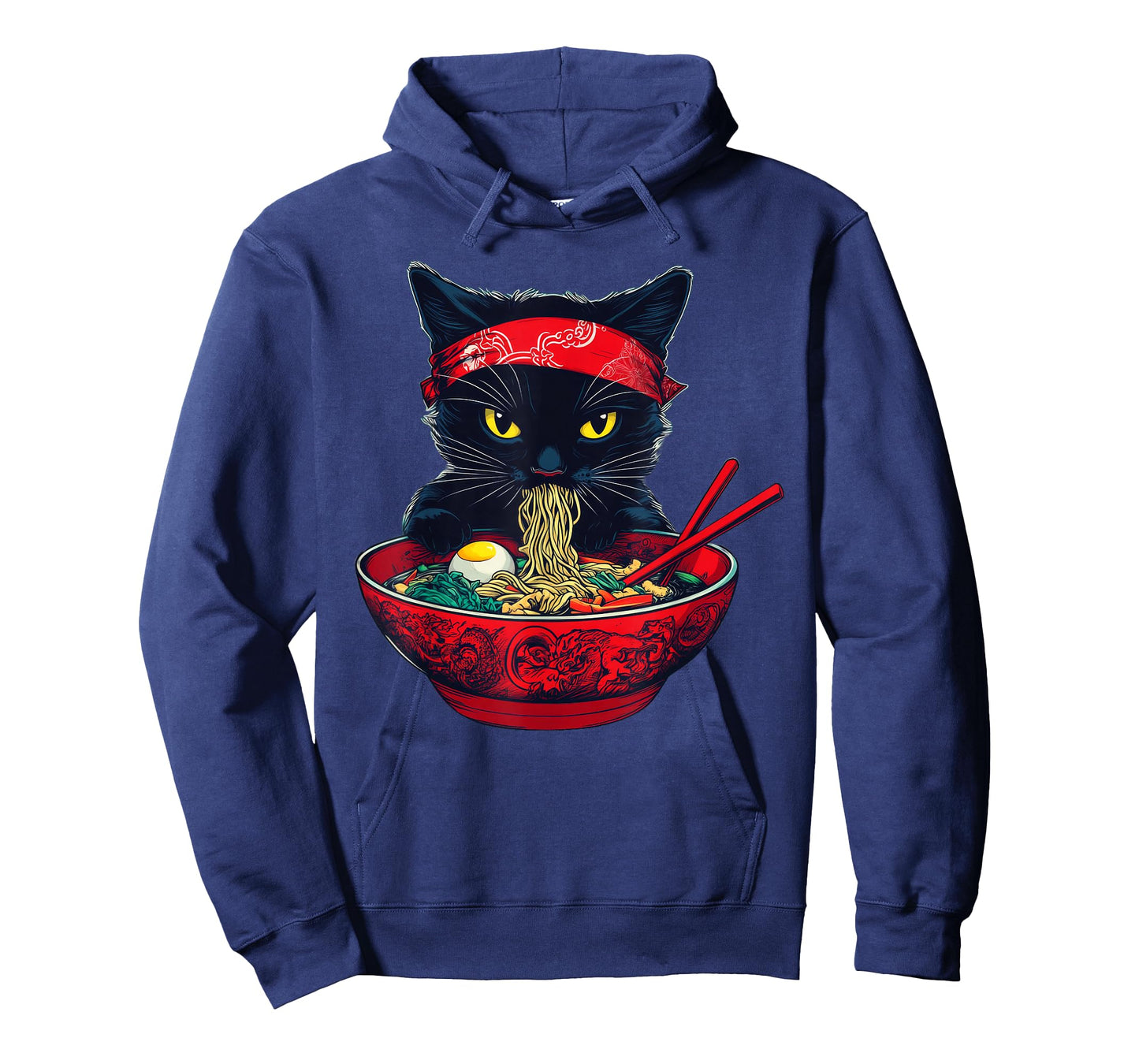 Kawaii Cat Eating Ramen Noodles Funny Japanese Anime T-Shirt