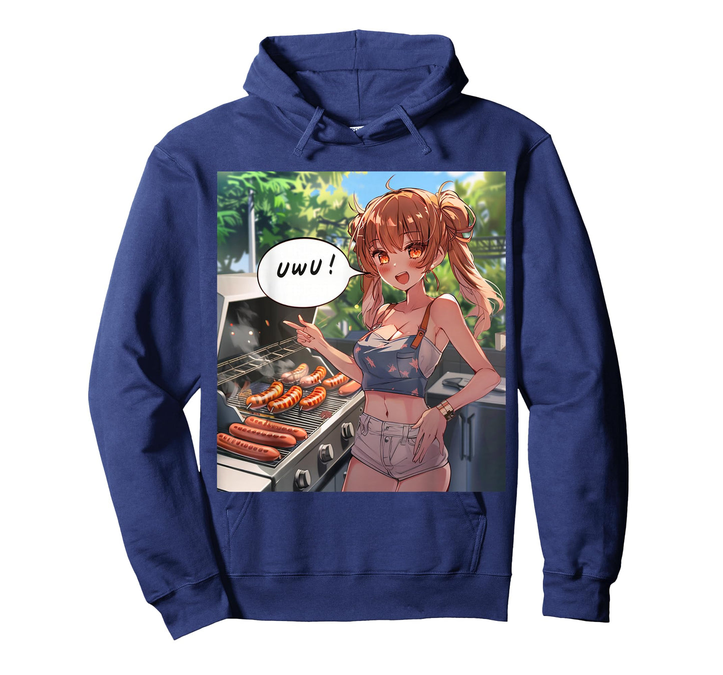 UwU Grill Party Anime Front Print T-Shirt