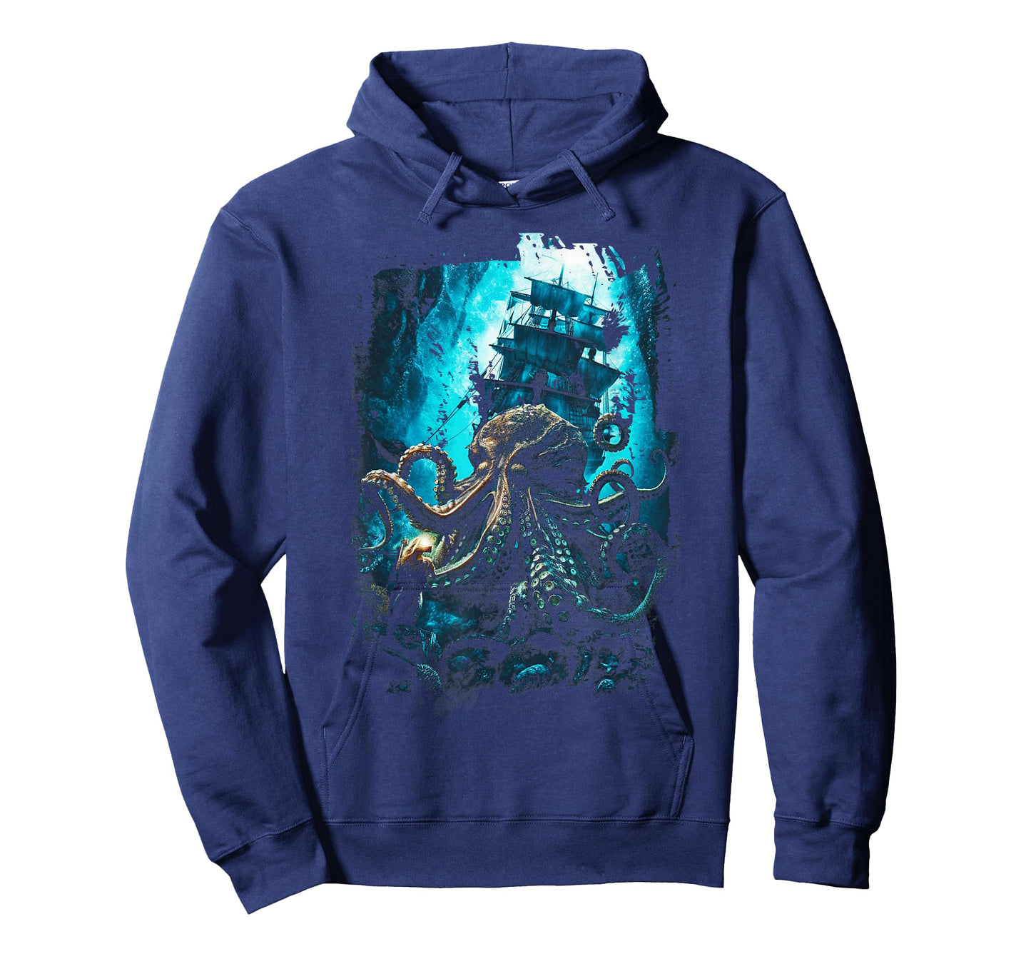 Giant Octopus Pirate Ship Vintage Kraken Sailing Squid T-Shirt