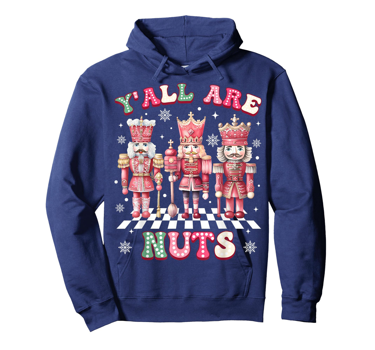 Y'all are Nuts Merry Christmas Pink Nutcracker Soldier Lover T-Shirt