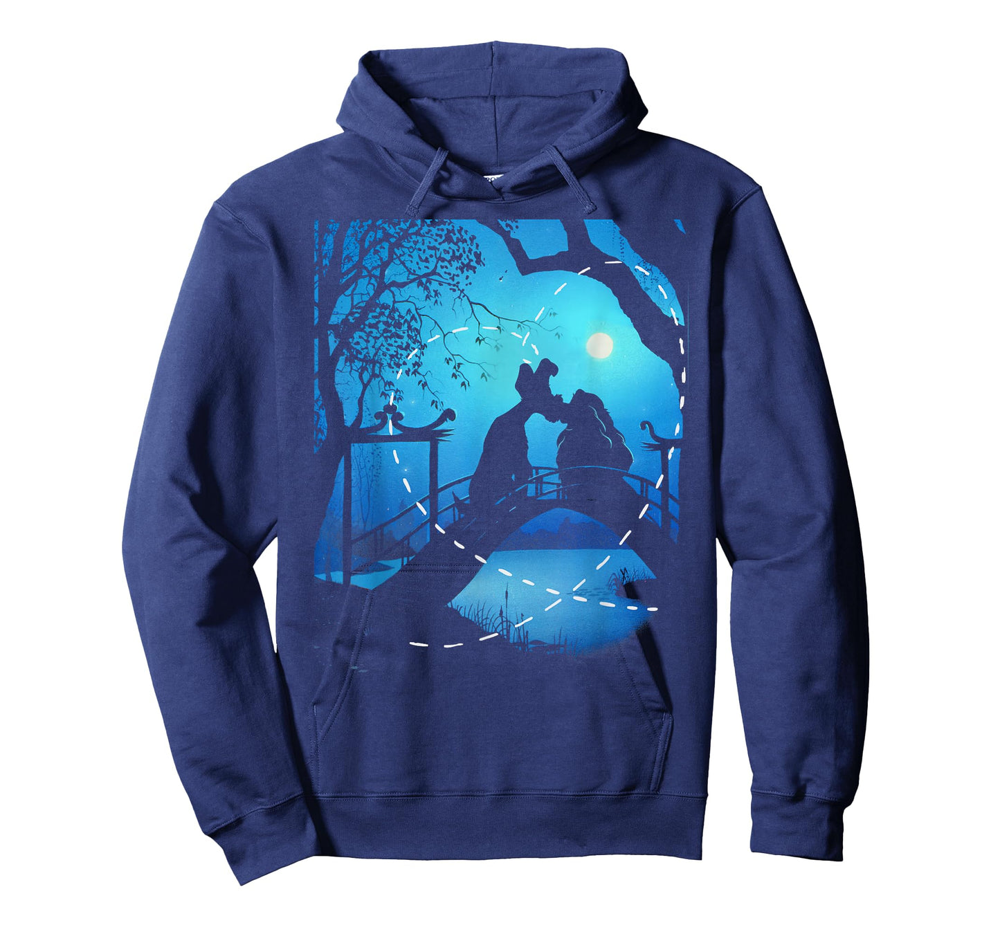 Disney The Lady and The Tramp Night Time Silhouette T-Shirt