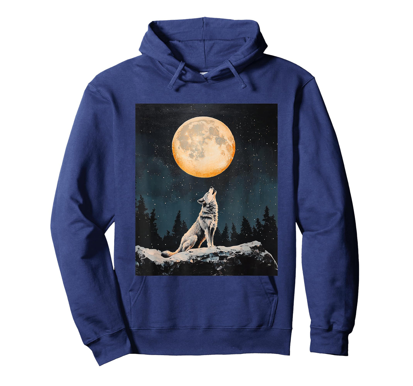 Wolf Wolves Moon Starry Night Graphic T-Shirt