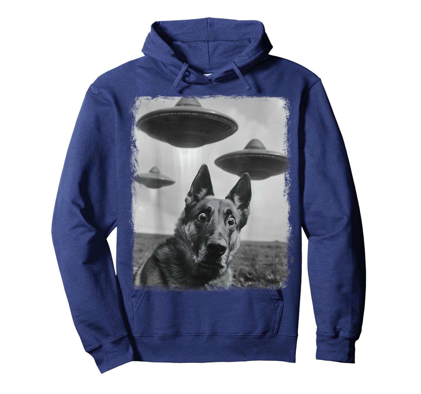 German Shepherd Dog UFO Alien Extraterrestrial Selfie T-Shirt