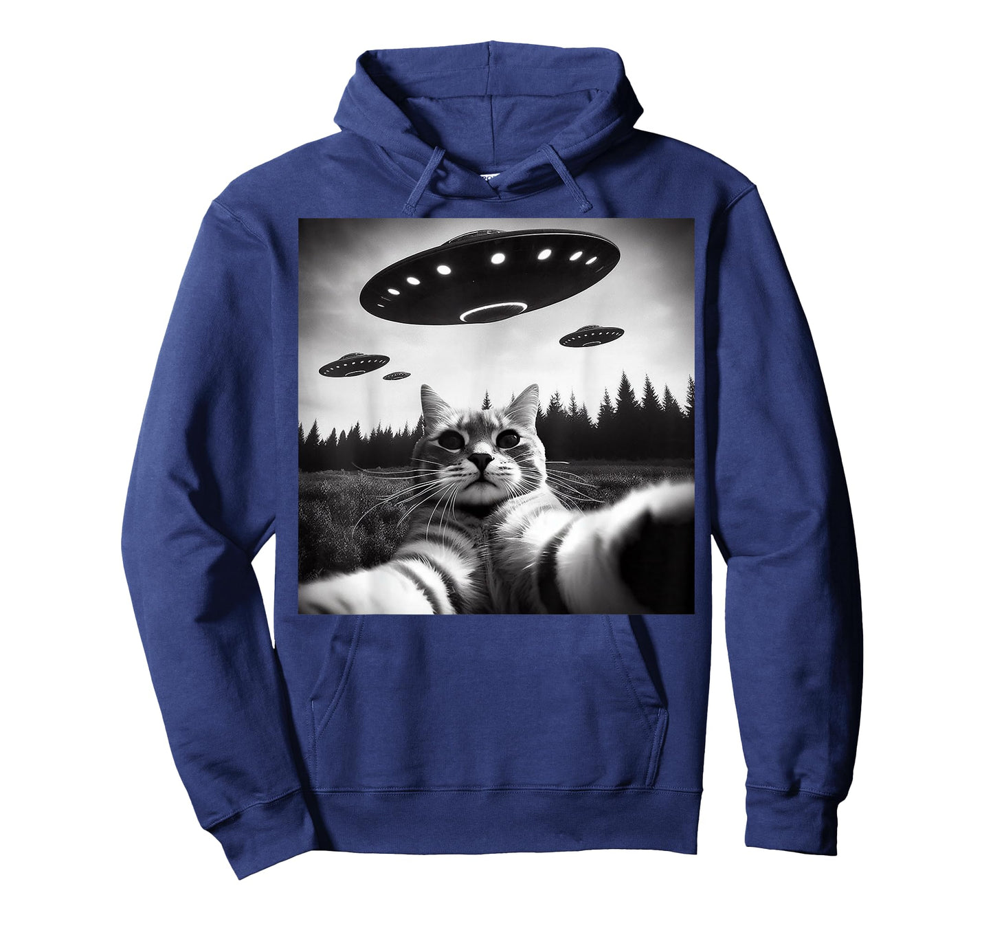 Cat Selfie With Alien UFO Funny Cat Gifts For Men Women Kid T-Shirt