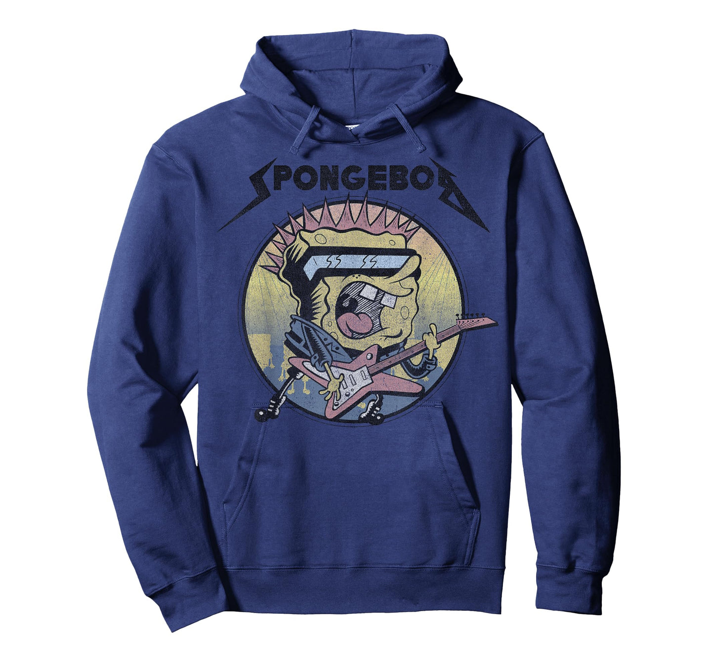 SpongeBob SquarePants Heavy Metal Rock Short Sleeve T-Shirt